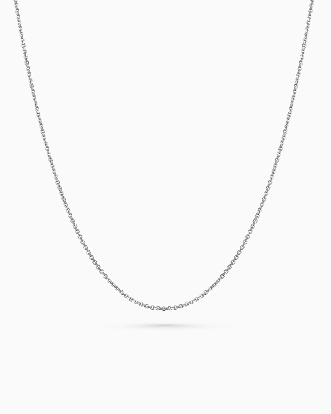 Cadena Rondelle en Oro Blanco de 18 Kt