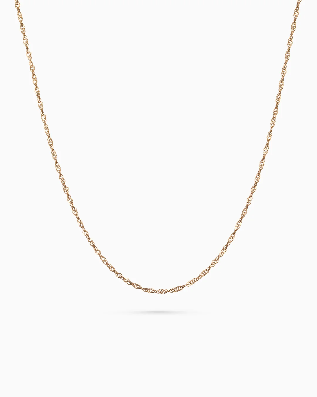 Cadena Singapore en Oro Amarillo de 18 Kt