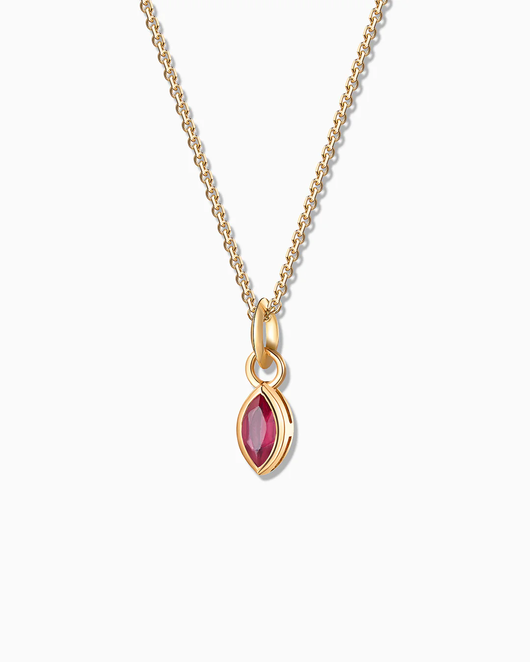 Charm Colgante Bisel Marquise S de Rubí en Oro Amarillo de 18 Kt - Image 4