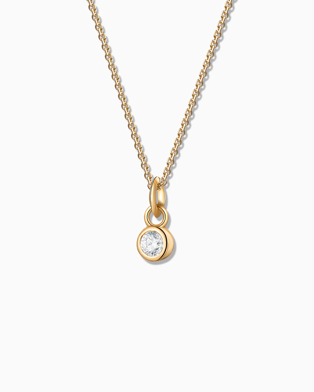Charm Colgante Bisel S de Diamante en Oro Amarillo de 18 Kt - Image 4