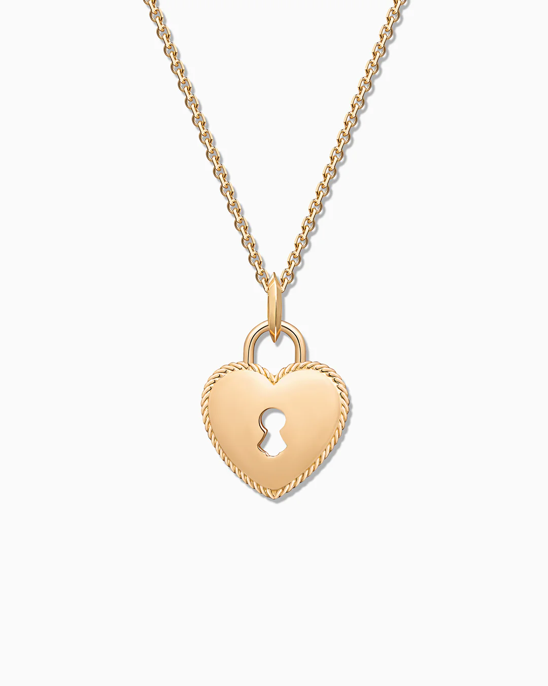 Charm Colgante Candado Corazón S en Oro Amarillo de 18 Kt