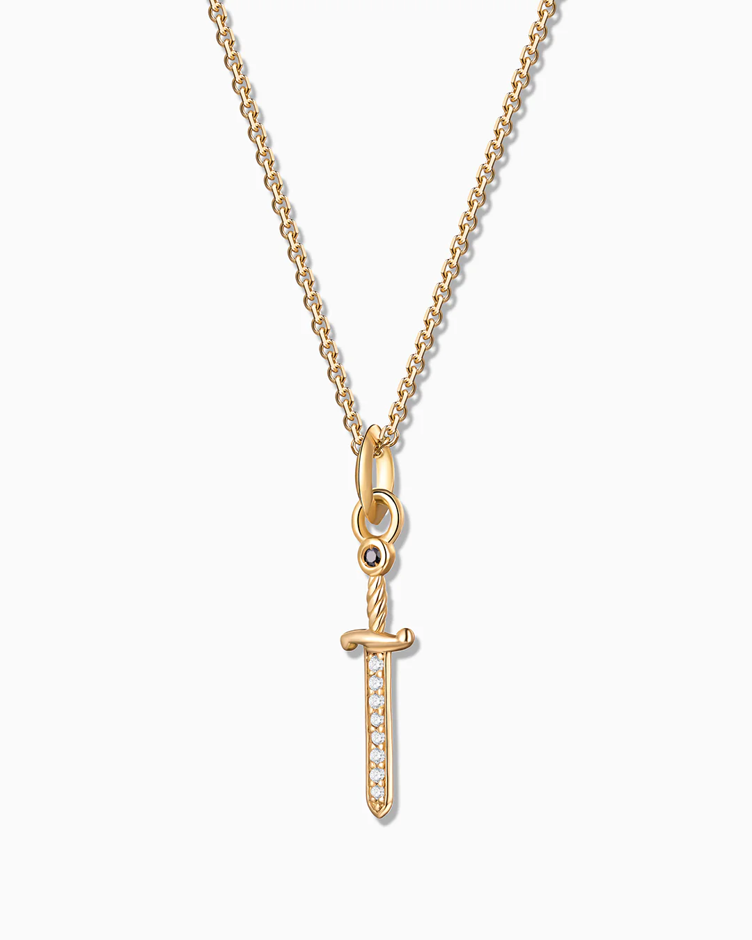 Charm Colgante Daga M de Diamantes en Oro Amarillo de 18 Kt - Image 4