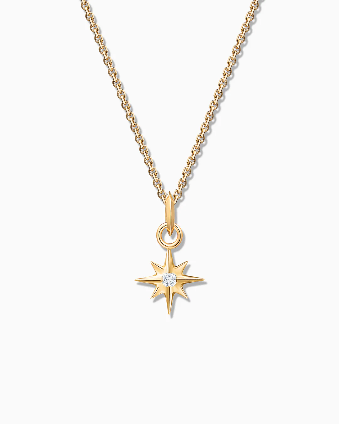 Charm Colgante Estrella S de Diamante en Oro Amarillo de 18 Kt