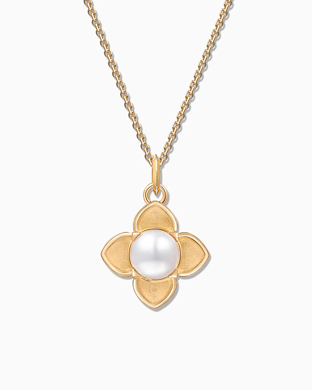 Charm Colgante Flor M de Perla en Oro Amarillo de 18 Kt