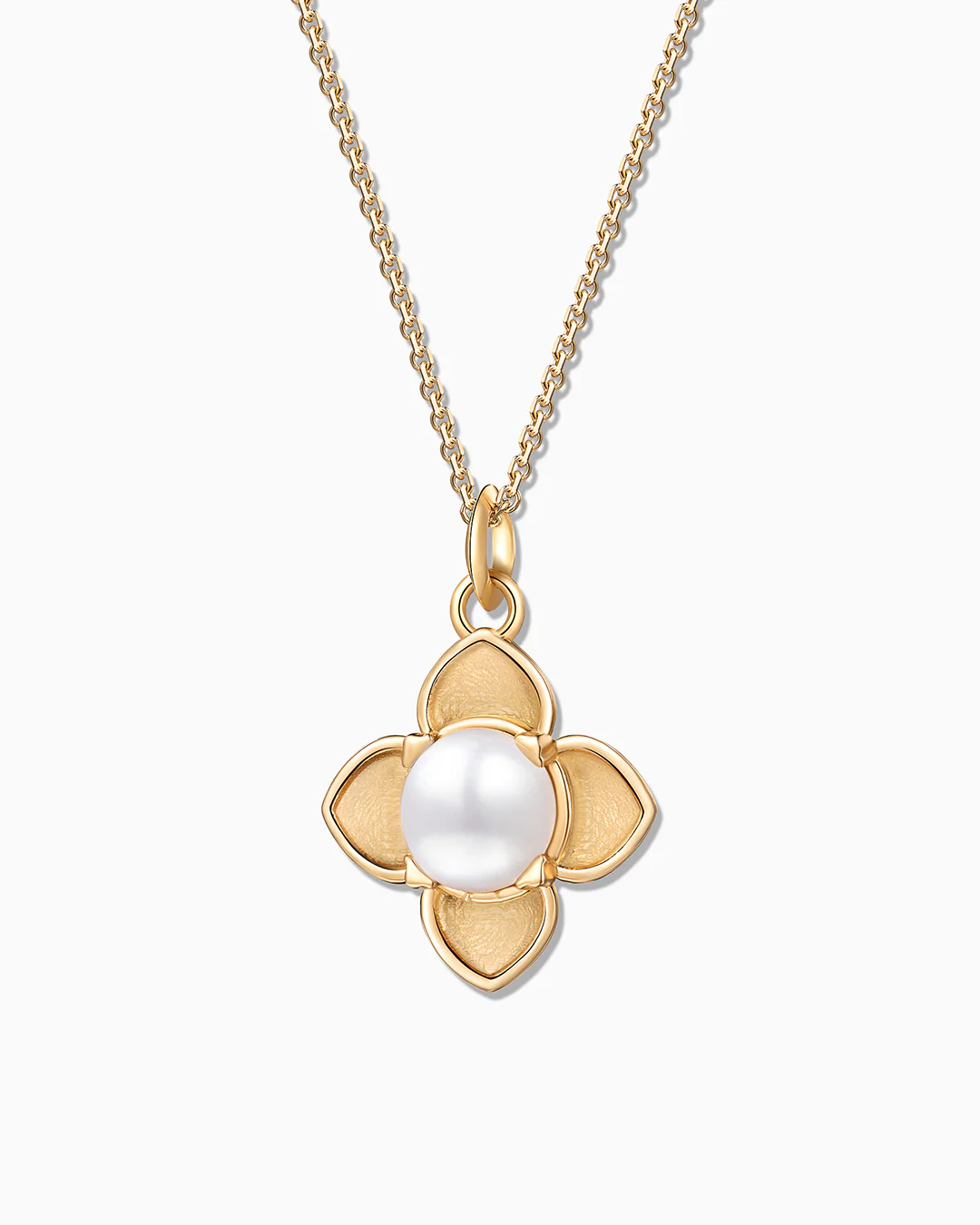 Charm Colgante Flor M de Perla en Oro Amarillo de 18 Kt - Image 4