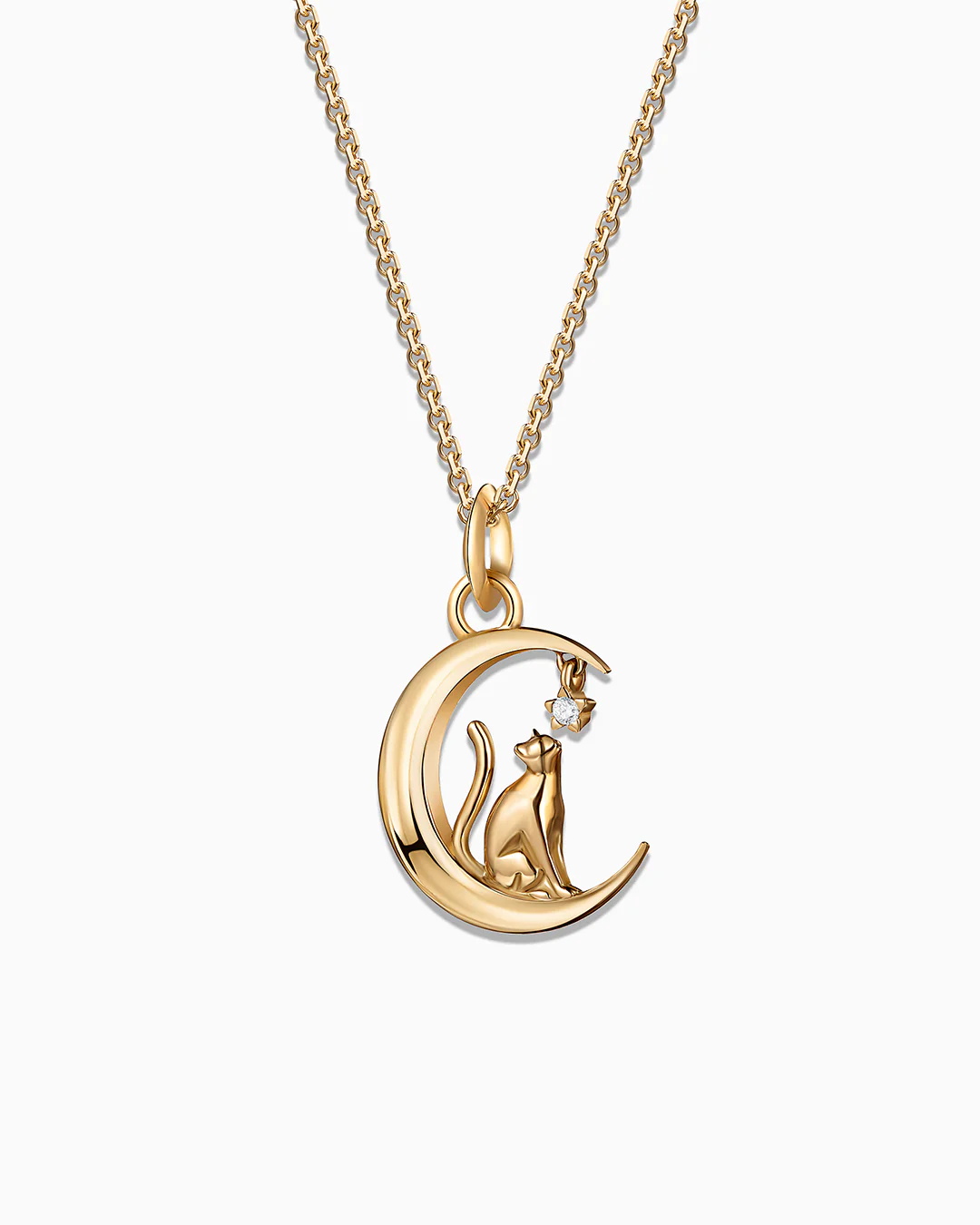 Charm Colgante Gato M de Diamante en Oro Amarillo de 18 Kt - Image 4
