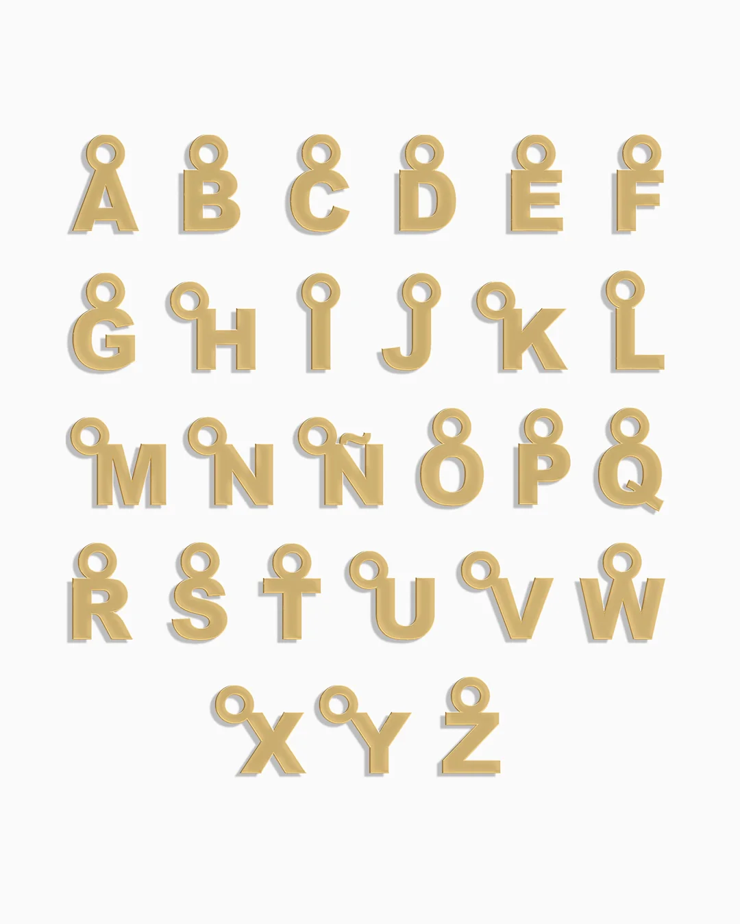 Charm Colgante Letra en Oro Amarillo de 18 Kt - Image 10