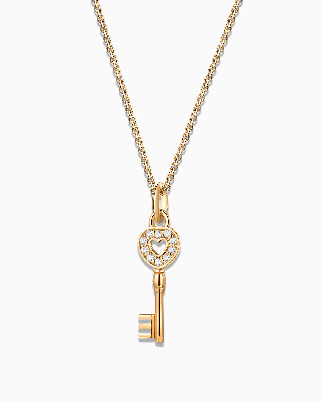 Charm Colgante Llave M de Diamantes en Oro Amarillo de 18 Kt - Image 4