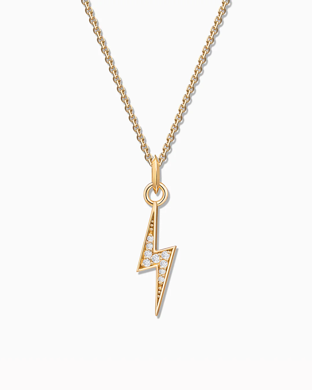 Charm Colgante Rayo M de Diamantes en Oro Amarillo de 18 Kt