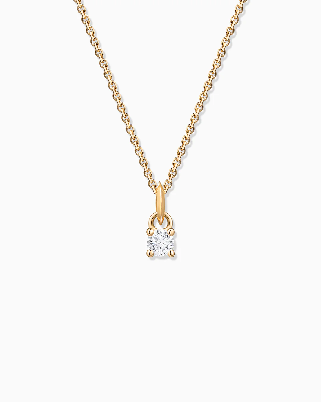Charm Colgante Solitario S de Diamante en Oro Amarillo de 18 Kt