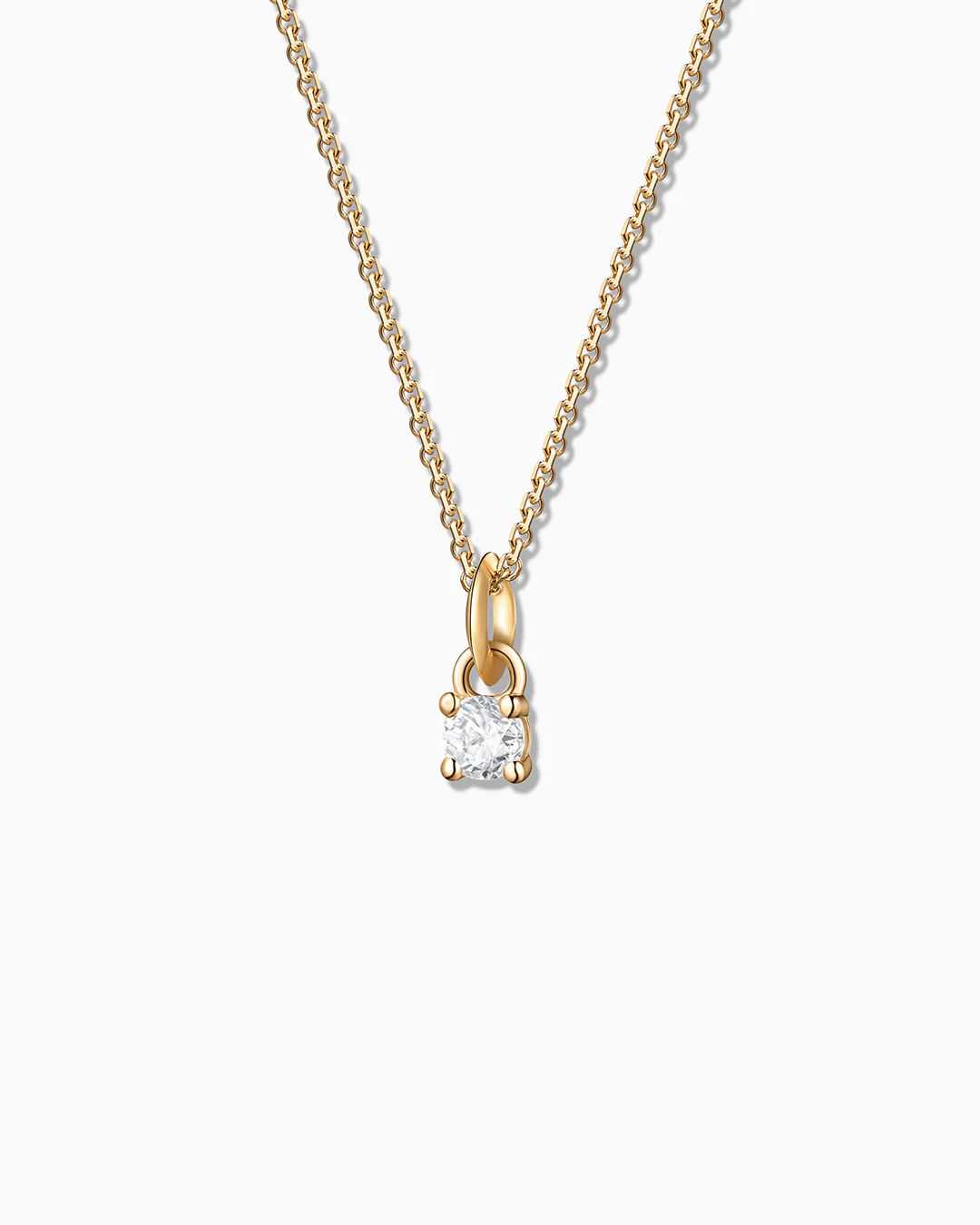 Charm Colgante Solitario S de Diamante en Oro Amarillo de 18 Kt - Image 2