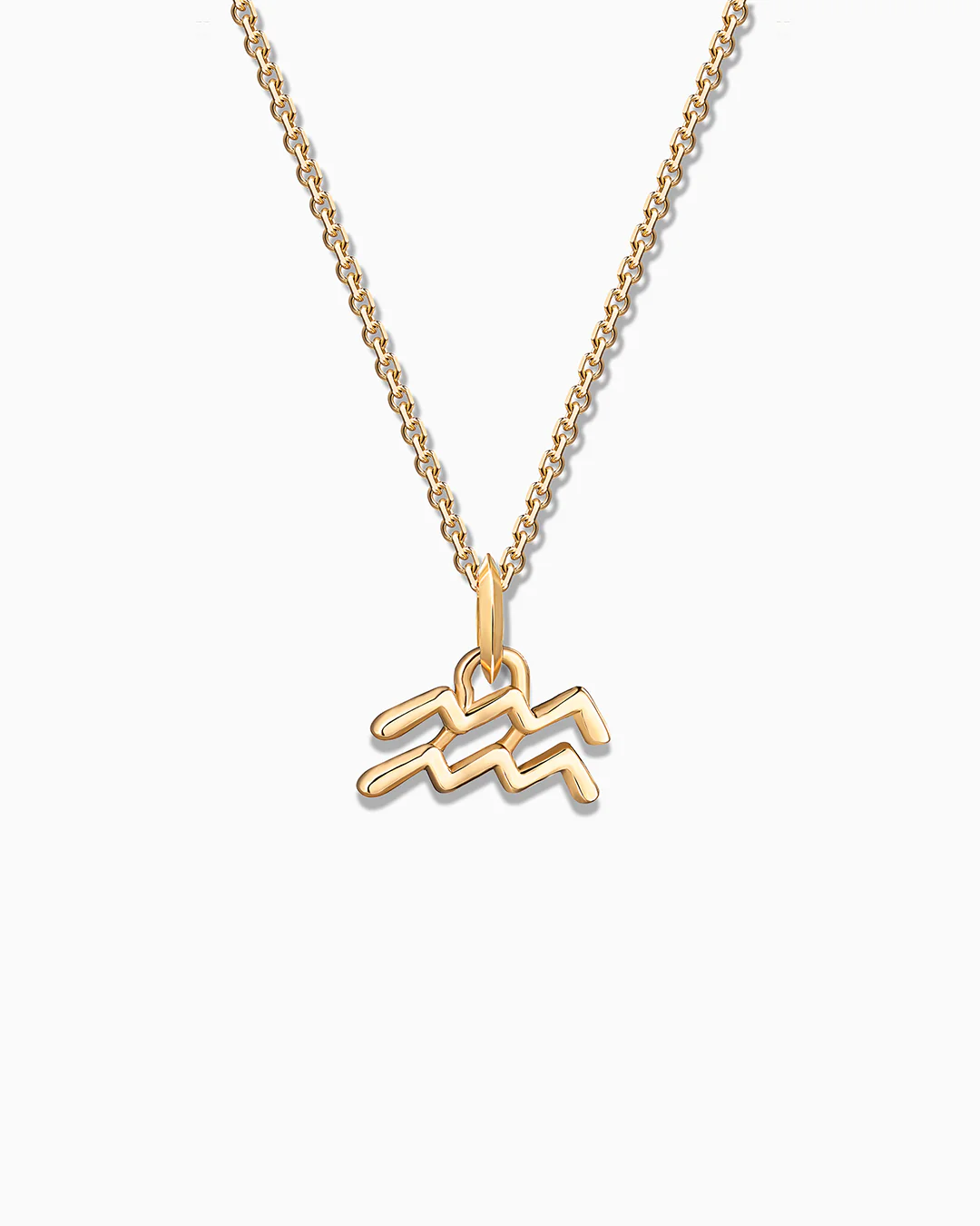Charm Colgante Zodíaco Acuario S en Oro Amarillo de 18 Kt