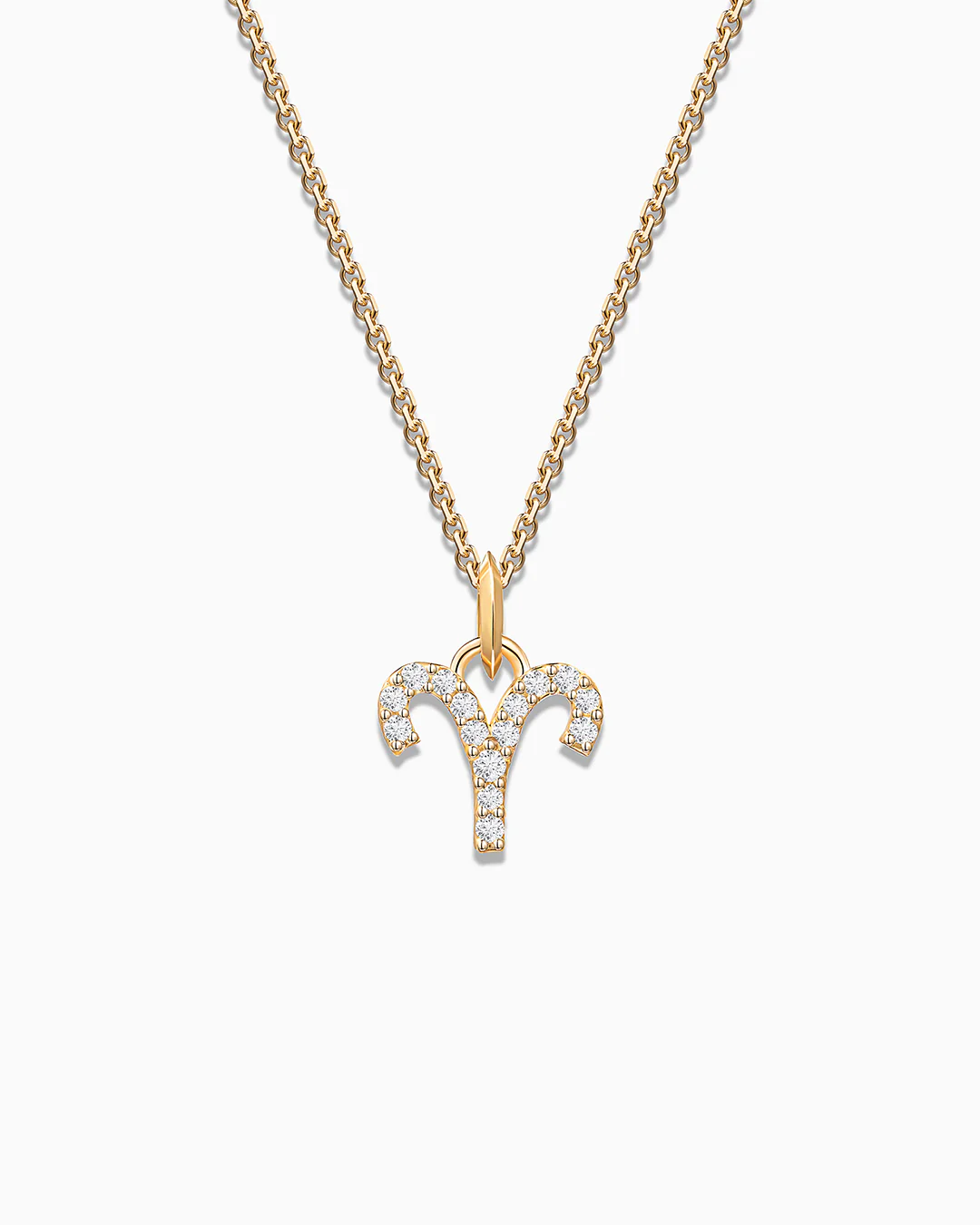 Charm Colgante Zodíaco Aries S de Diamantes en Oro Amarillo de 18 Kt