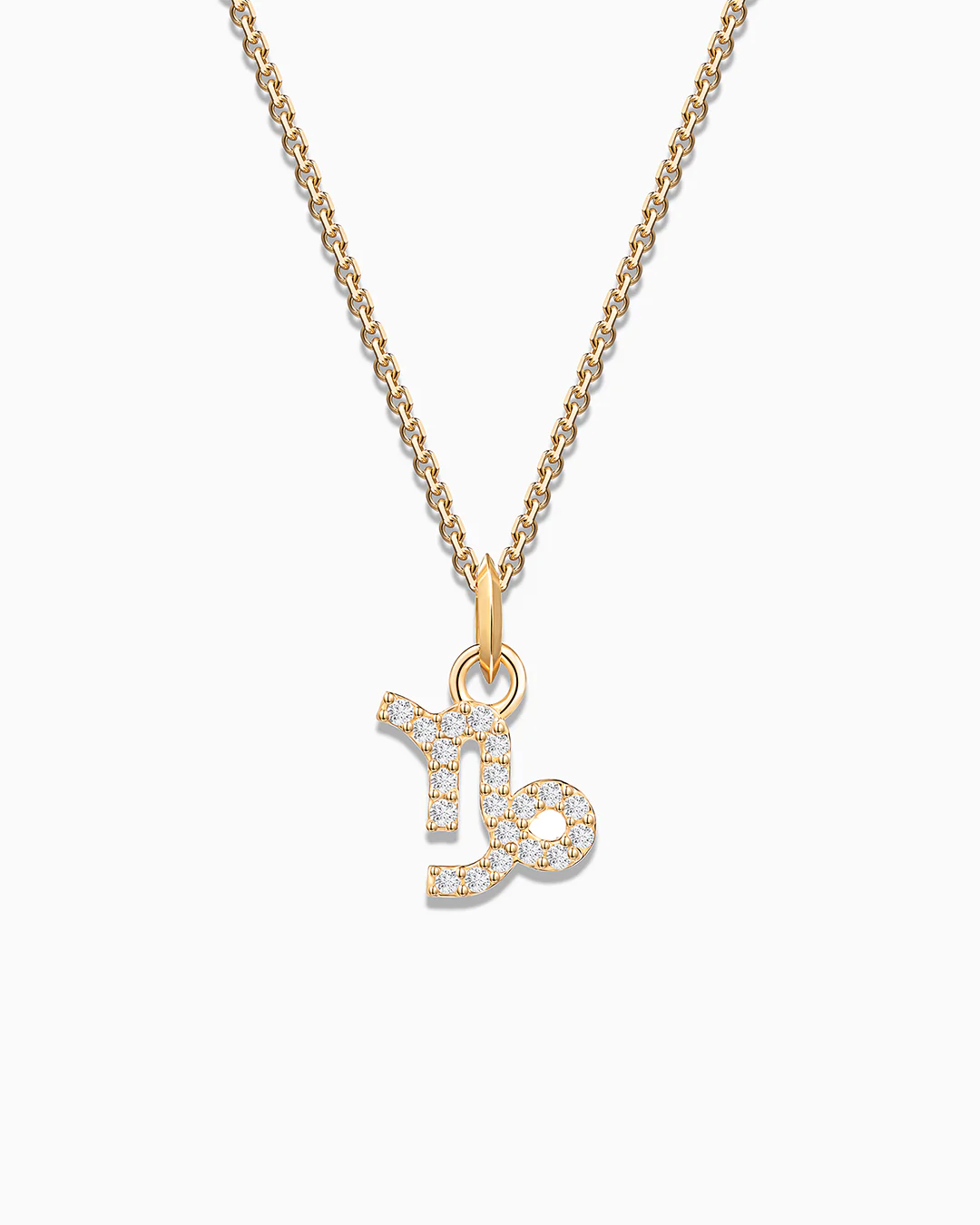 Charm Colgante Zodíaco Capricornio S de Diamantes en Oro Amarillo de 18 Kt