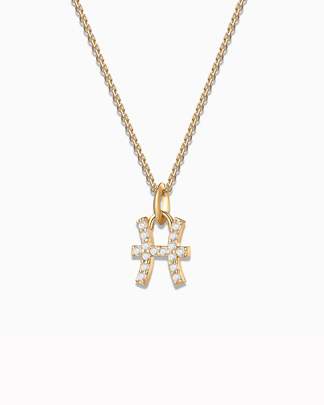 Charm Colgante Zodíaco Piscis S de Diamantes en Oro Amarillo de 18 Kt - Image 3