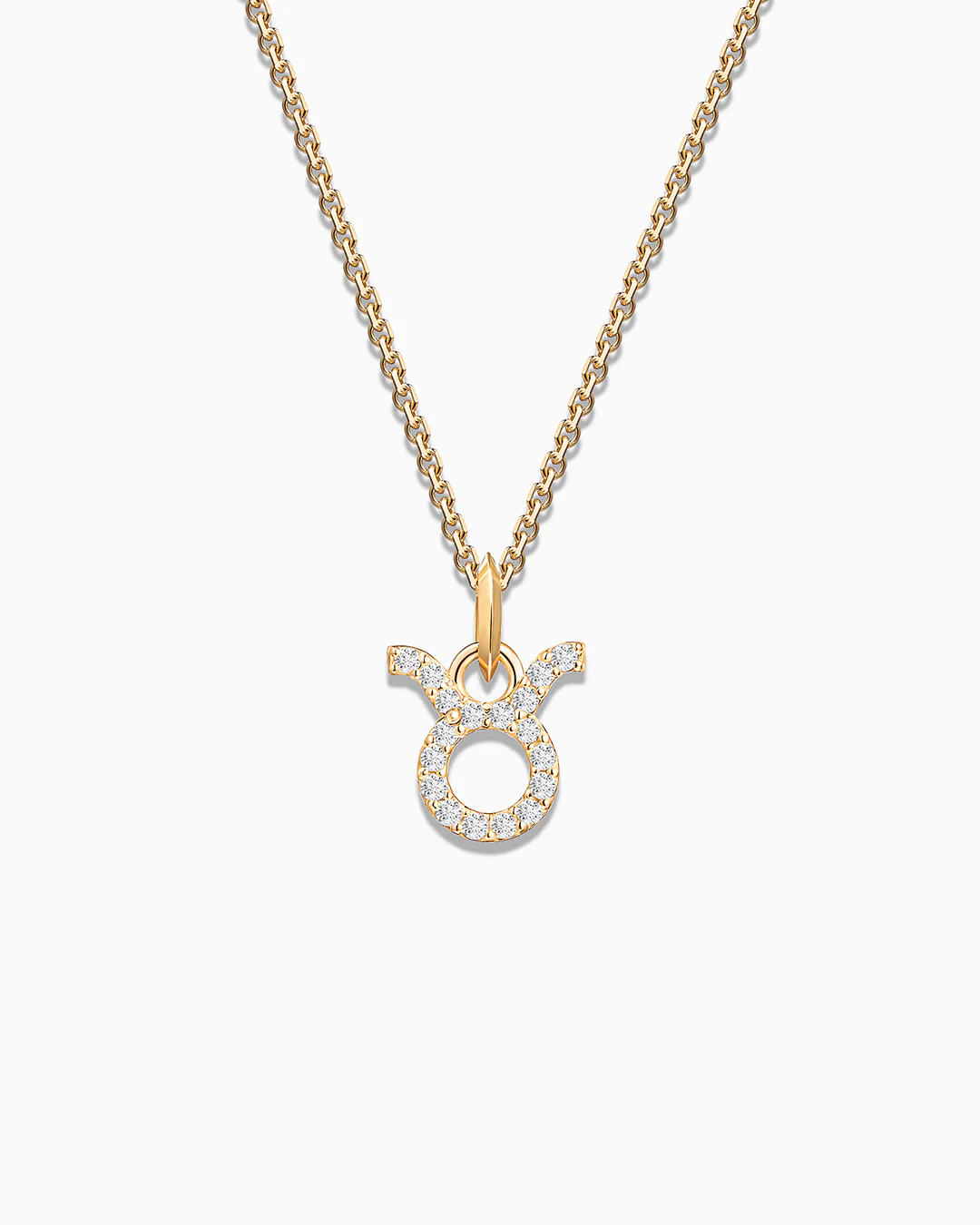 Charm Colgante Zodíaco Tauro S de Diamantes en Oro Amarillo de 18 Kt