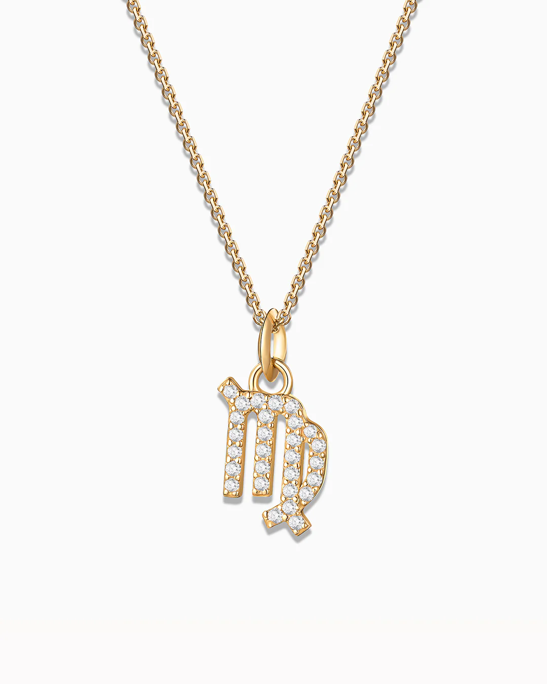 Charm Colgante Zodíaco Virgo S de Diamantes en Oro Amarillo de 18 Kt - Image 3