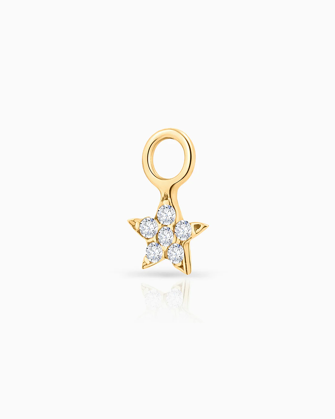 Charm para Pendiente de Aro Estrella Moon Diamonds en Oro Amarillo de 18 Kt - Image 4