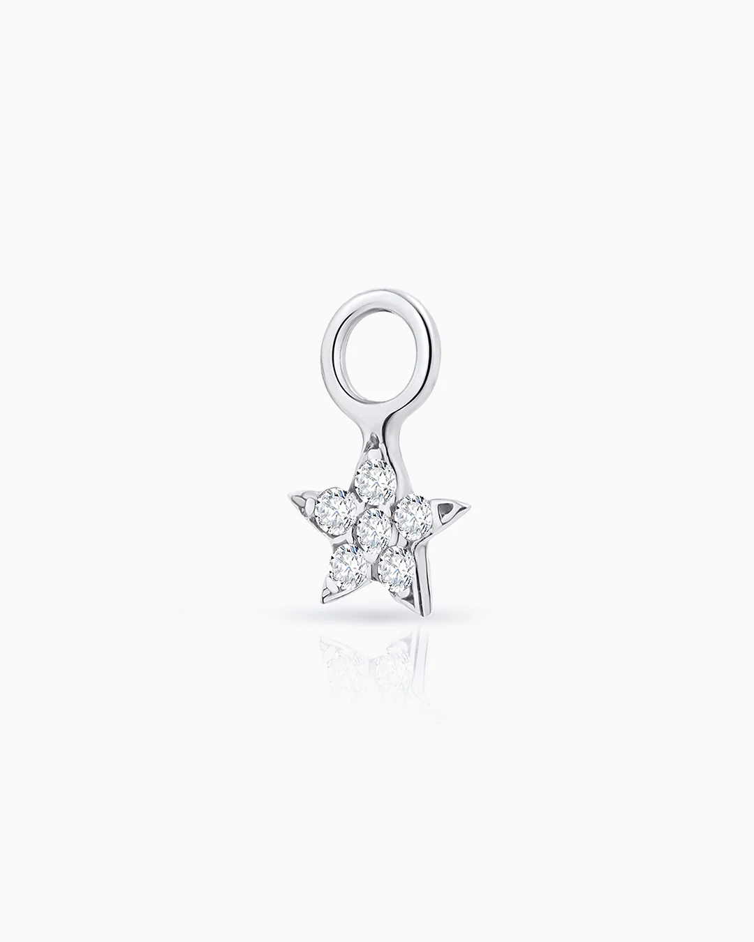 Charm para Pendiente de Aro Estrella Moon Diamonds en Oro Blanco de 18 Kt - Image 3