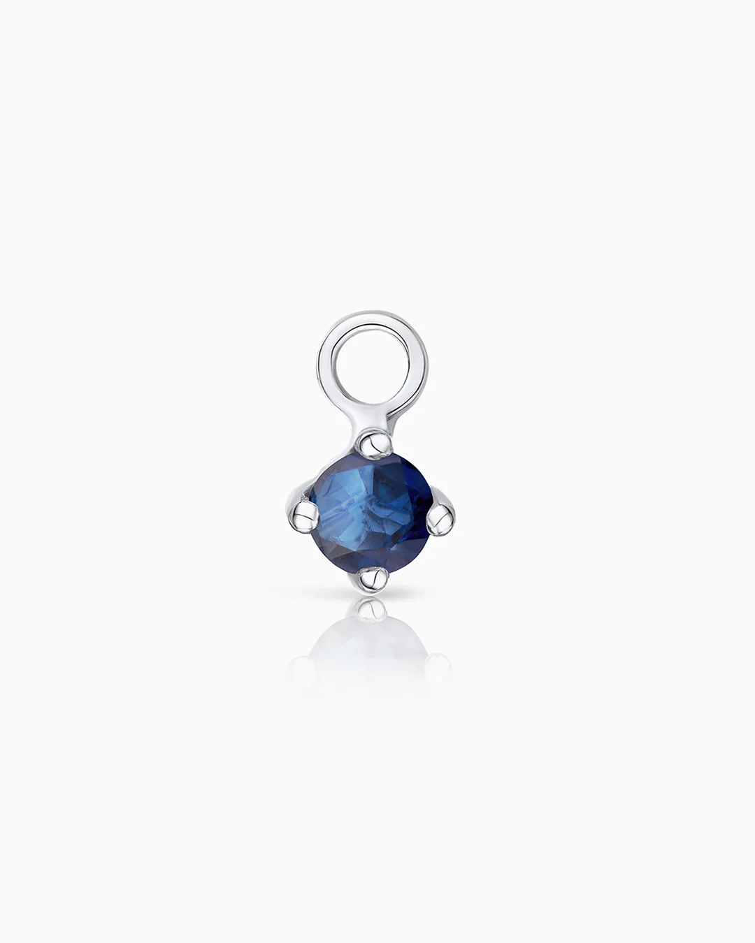 Charm para Pendiente de Aro Eternity Colors Circle de Zafiro en Oro Blanco de 18 Kt