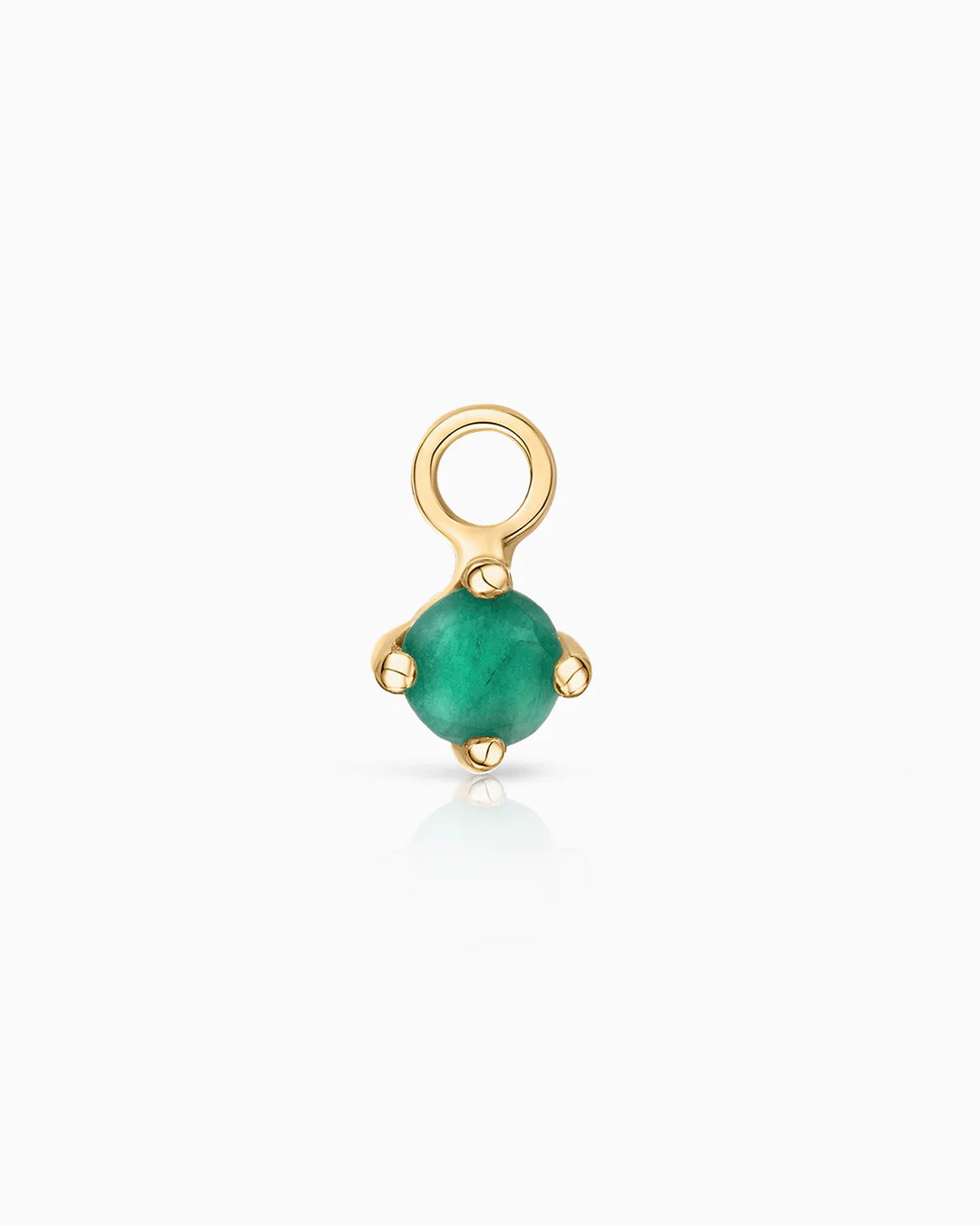 Charm para Pendiente de Aro Eternity Colors Circle de Esmeralda en Oro Amarillo de 18 Kt