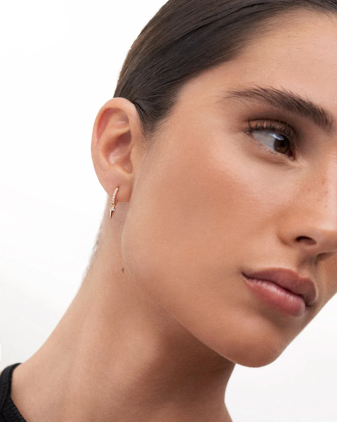 Charm para Pendiente de Aro Punk de Diamantes en Oro Rosa de 18 Kt - Image 2