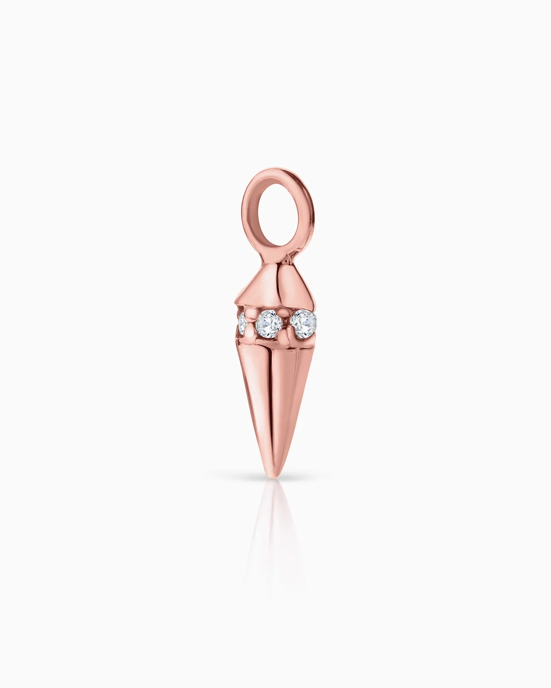 Charm para Pendiente de Aro Punk de Diamantes en Oro Rosa de 18 Kt - Image 4
