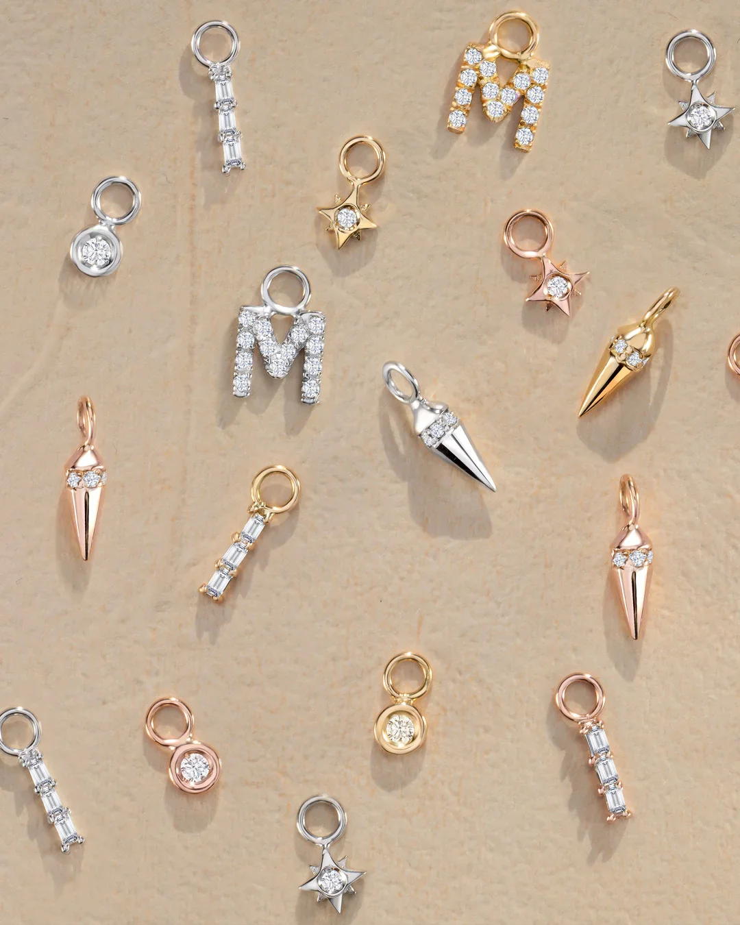 Charm para Pendiente de Aro Trex de Diamantes en Oro Amarillo de 18 Kt - Image 3