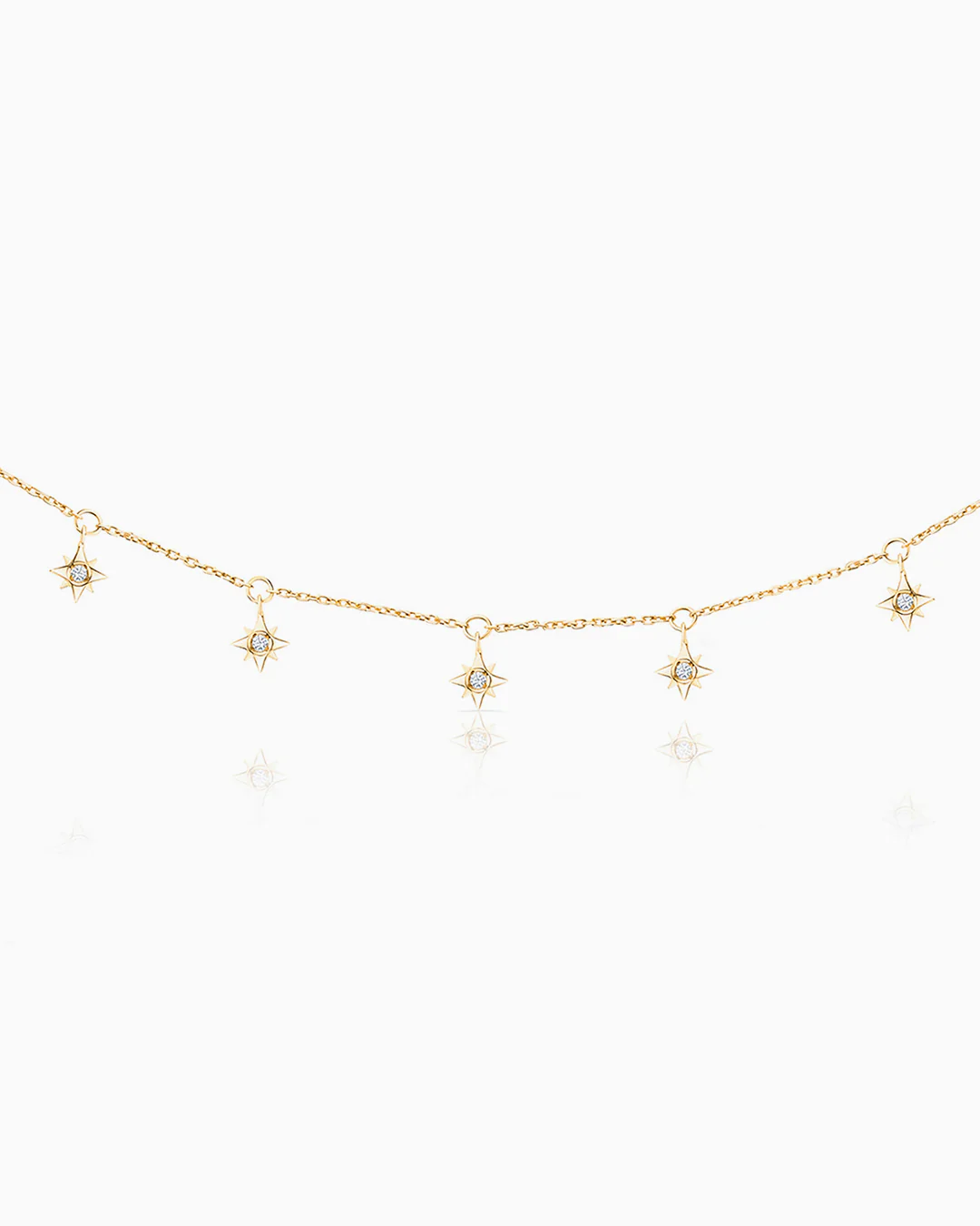 Choker Rosa de los Vientos de Diamantes en Oro Amarillo de 18 Kt