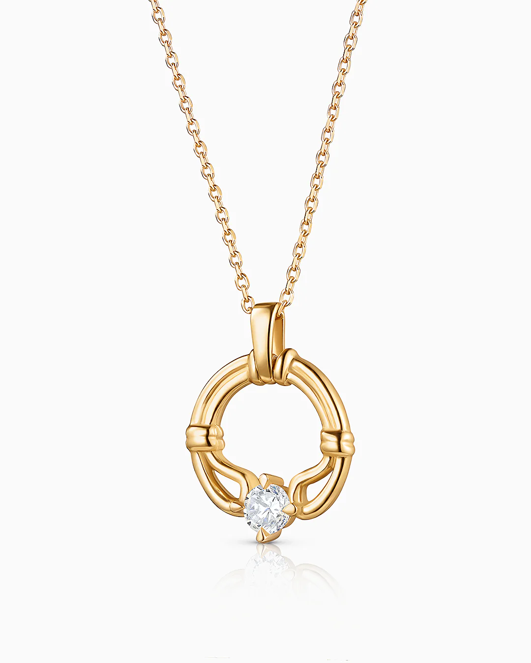 Colgante Liora Nudo de Diamante en Oro Amarillo de 18 kt - Image 4
