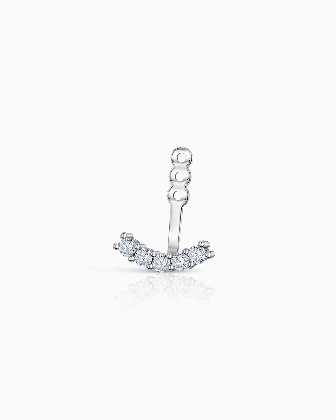 Ear Jacket Sunrise de Diamantes en Oro Blanco de 18 Kt - Image 4