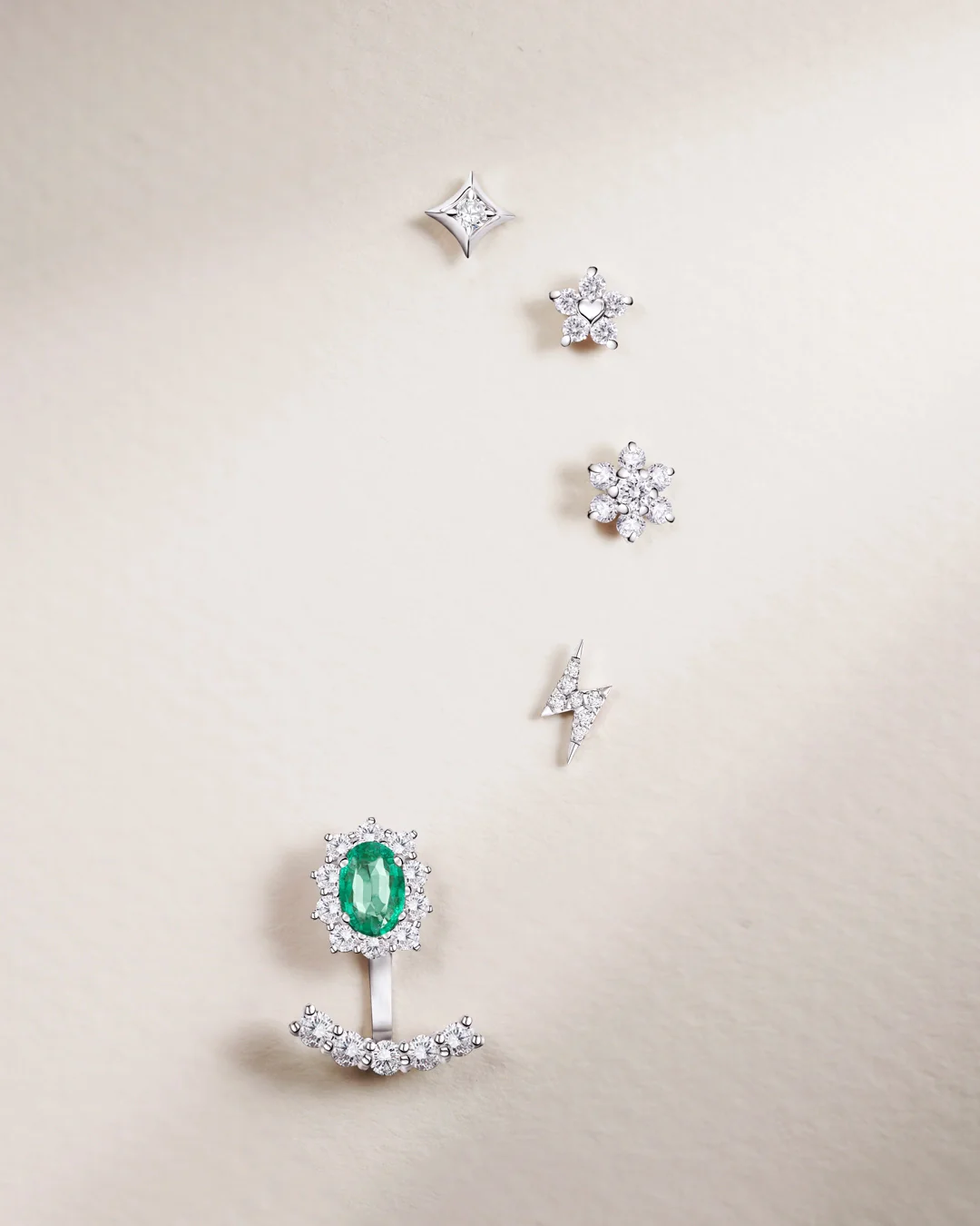 Ear Jacket Sunrise de Diamantes en Oro Blanco de 18 Kt - Image 5