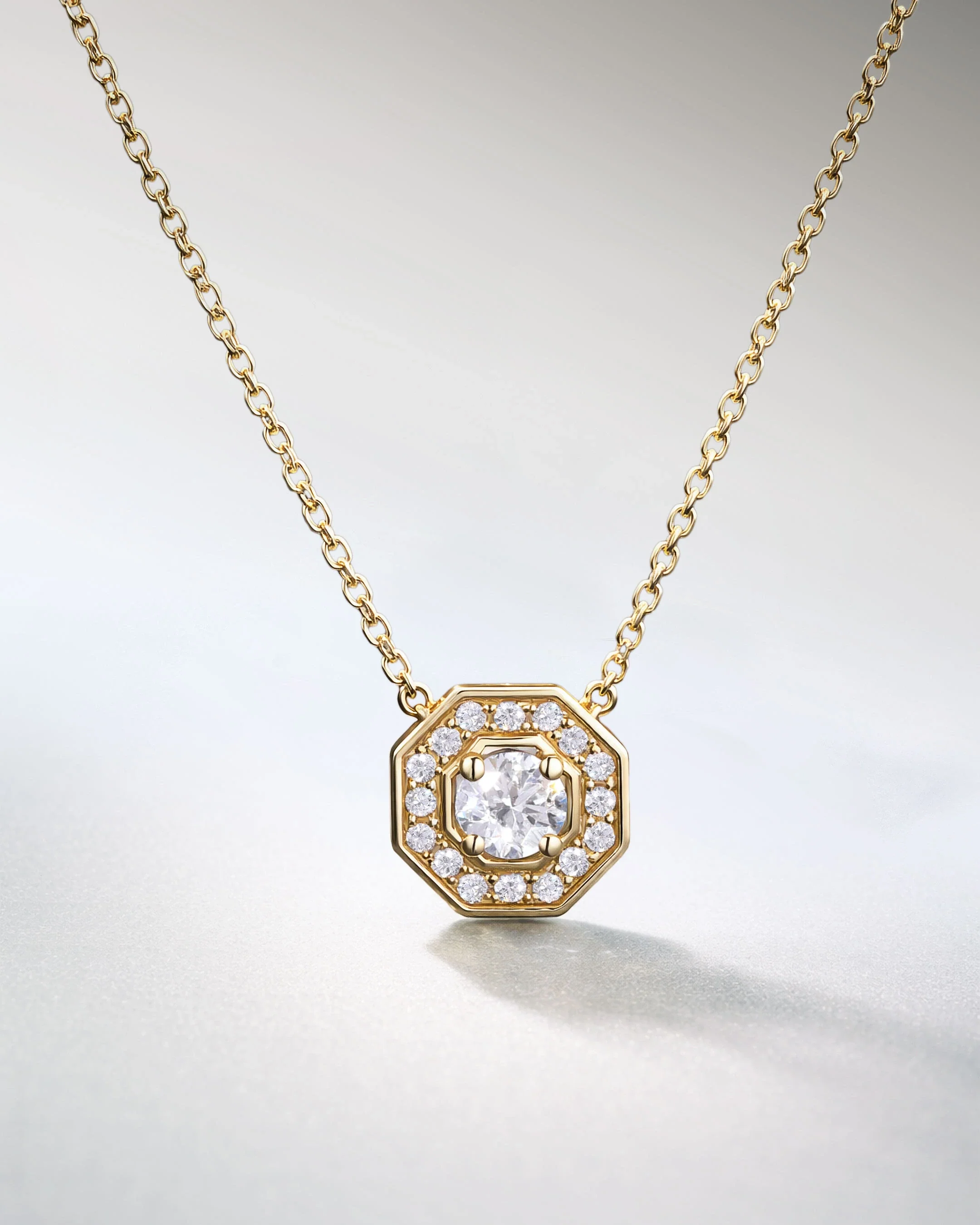 Gargantilla Art Deco Belle de Diamantes 0,30 Cts. en Oro Amarillo de 18 Kt - Image 5
