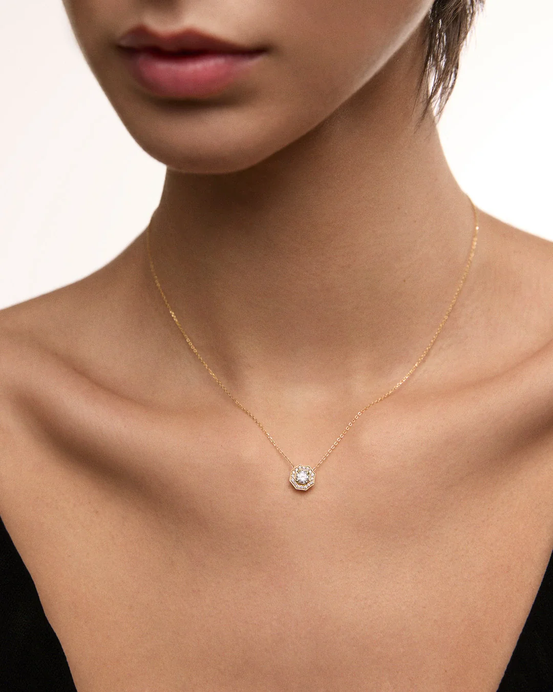 Gargantilla Art Deco Belle de Diamantes 0,43 Cts. en Oro Amarillo de 18 Kt - Image 2