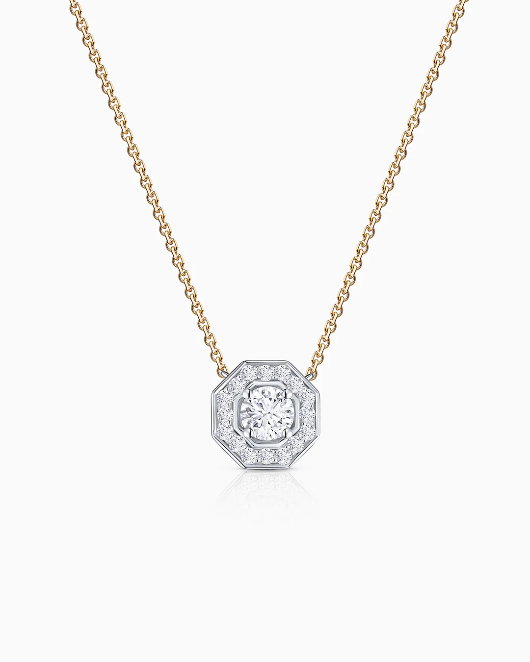 Gargantilla Art Deco Belle de Diamantes 0,43 Cts. en Oro Blanco y Amarillo de 18 Kt