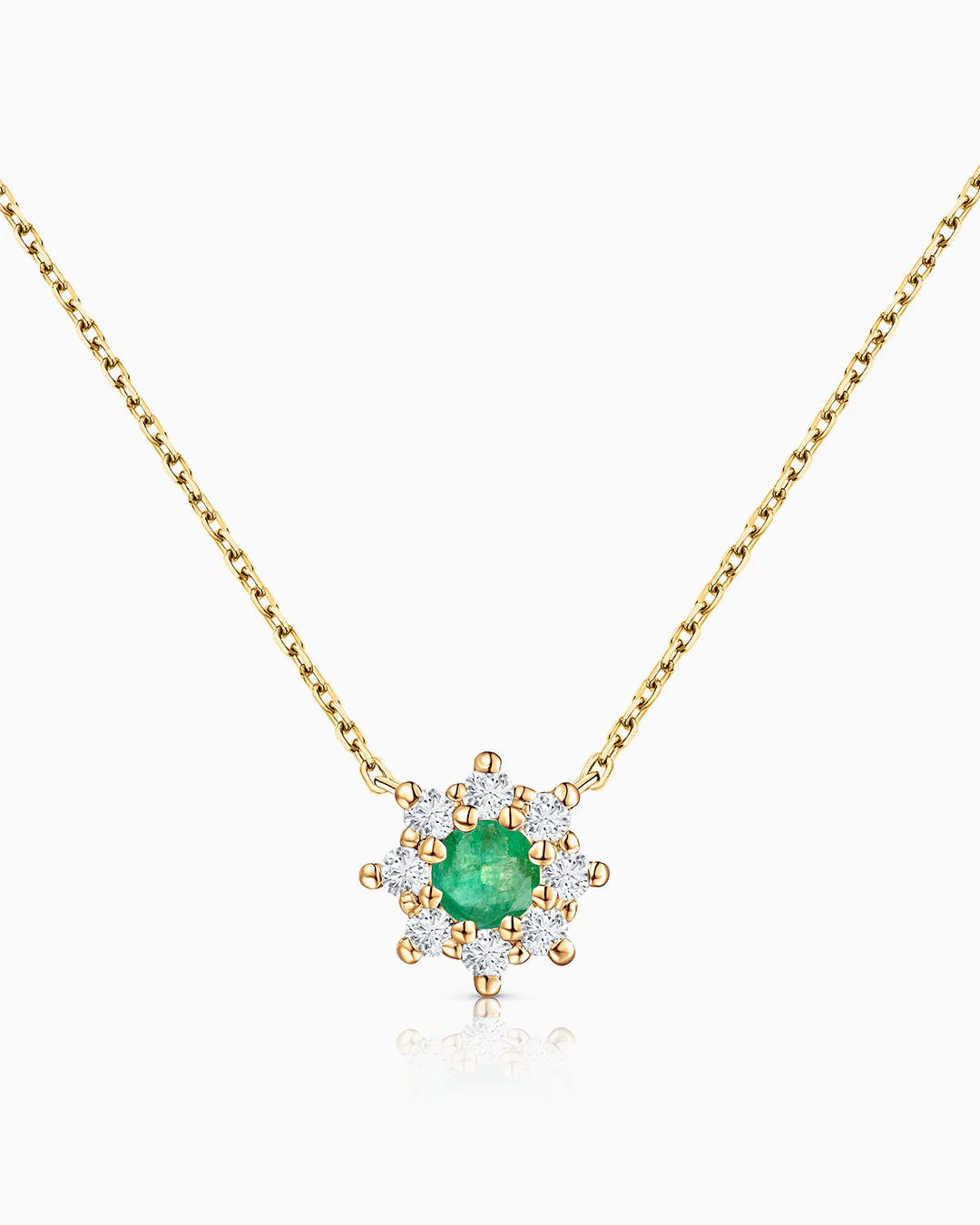 Gargantilla Astrid de Esmeralda y Diamantes en Oro Amarillo de 18 Kt - Image 4