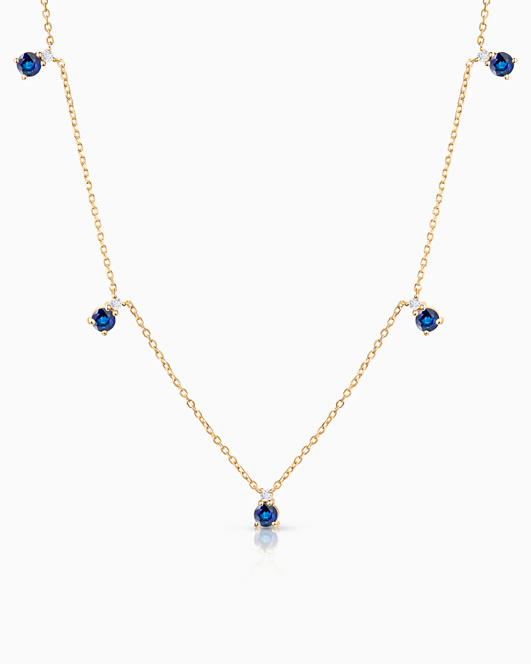 Gargantilla Bonnie de Zafiros y Diamantes en Oro Amarillo de 18 Kt - Image 4