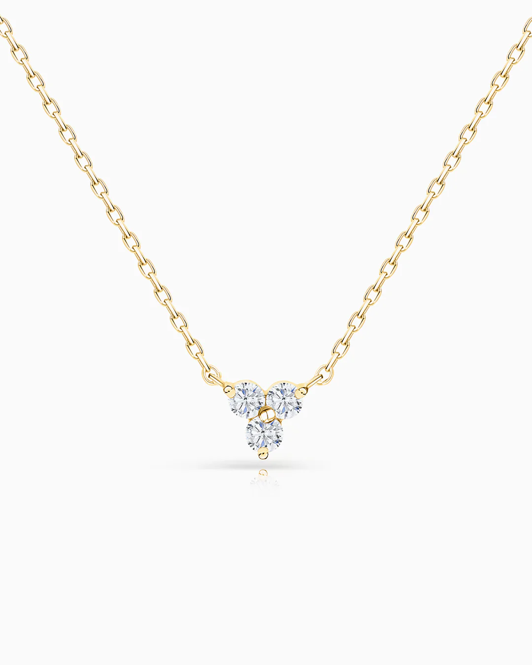 Gargantilla Clover Diamonds Petite en Oro Amarillo de 18 Kt
