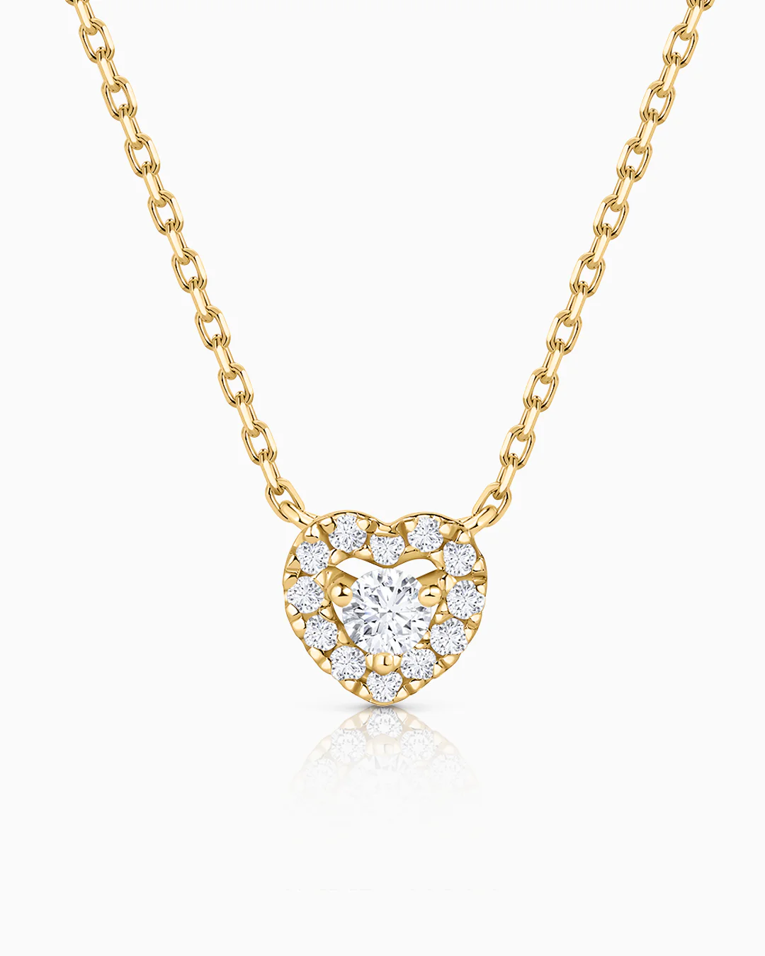 Gargantilla Corazón Ariadne de Diamantes en Oro Amarillo de 18 Kt