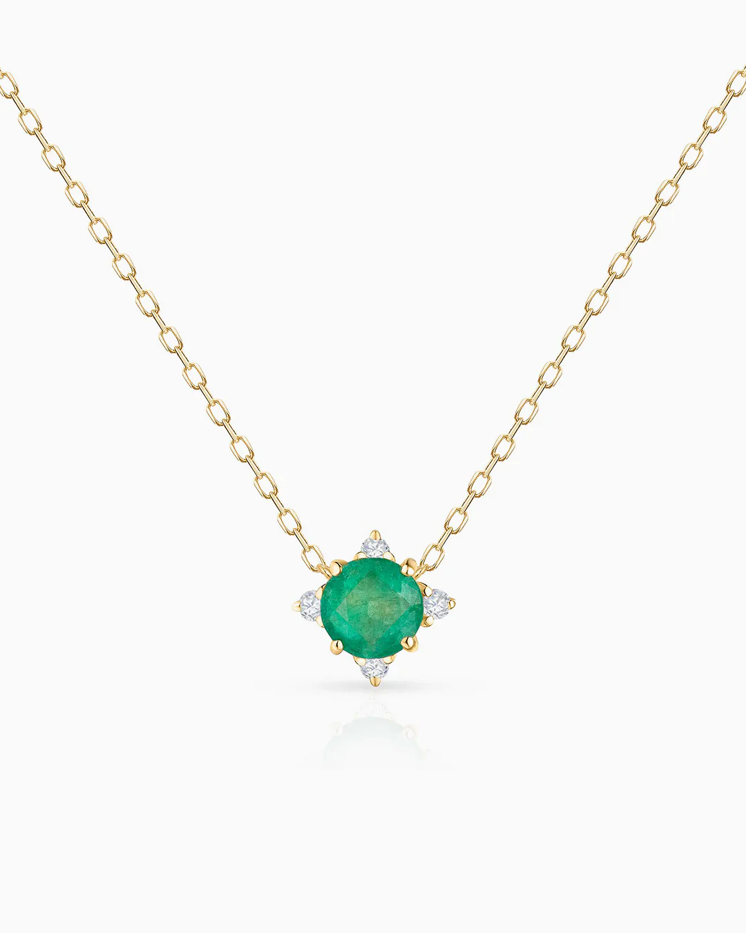 Gargantilla Crown de Esmeralda en Oro Amarillo de 18 Kt