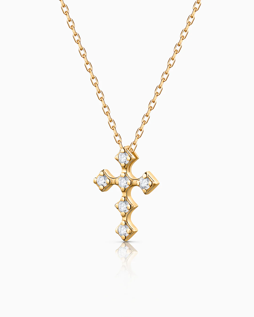 Gargantilla Crux de Diamantes en Oro Amarillo de 18 Kt - Image 4