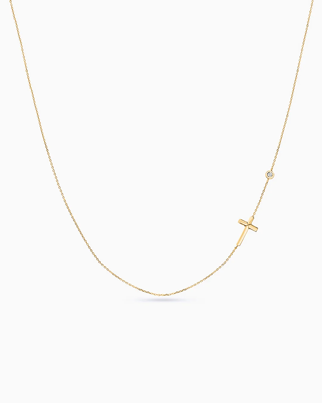 Gargantilla Cruz Diamond en Oro Amarillo de 18 Kt