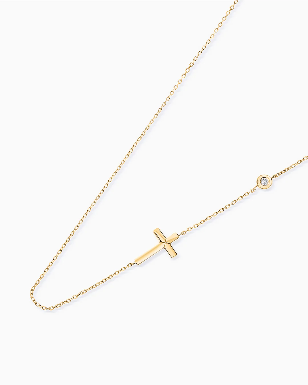 Gargantilla Cruz Diamond en Oro Amarillo de 18 Kt - Image 2