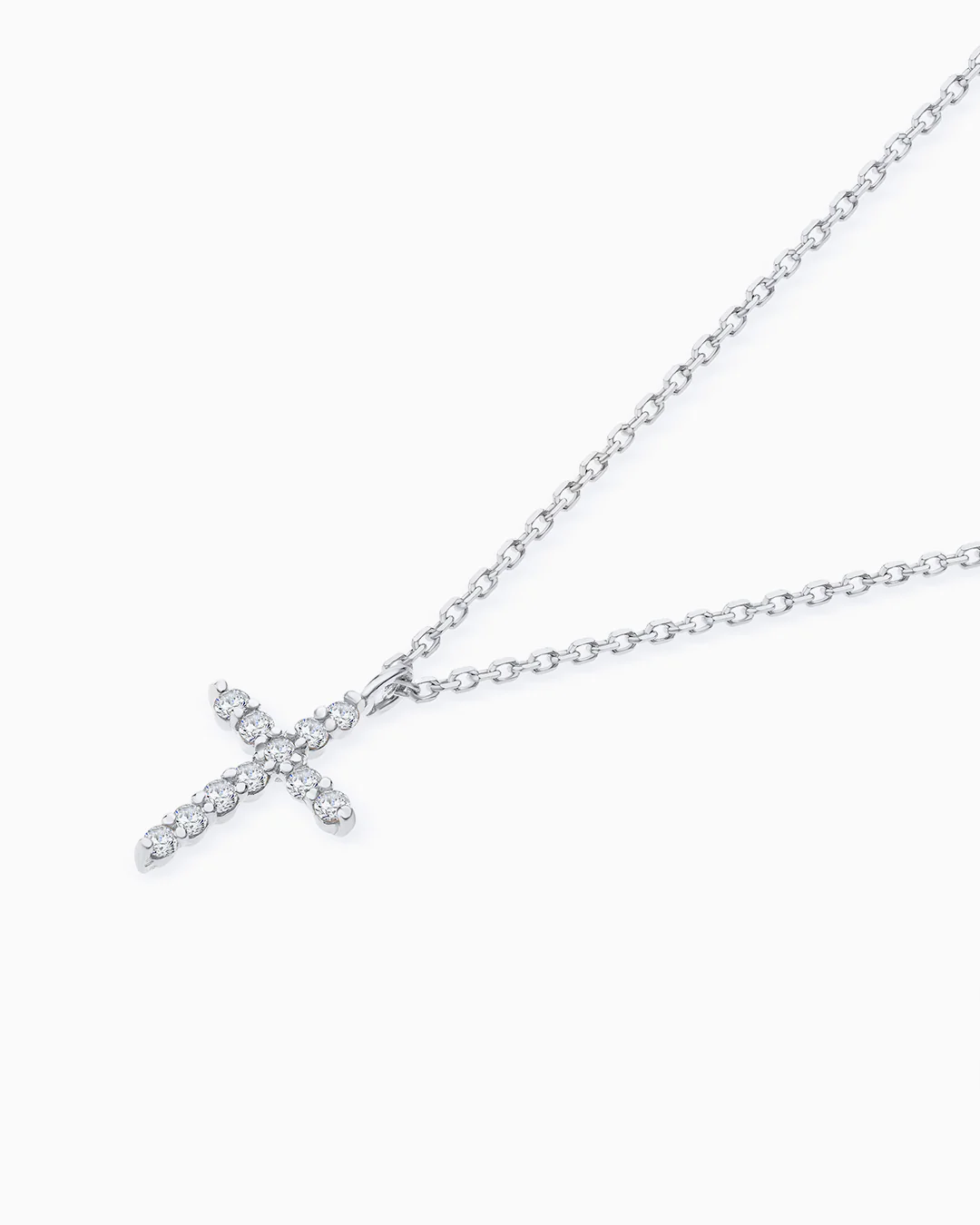 Gargantilla Cruz INA de Diamantes en Oro Blanco de 18 Kt - Image 2