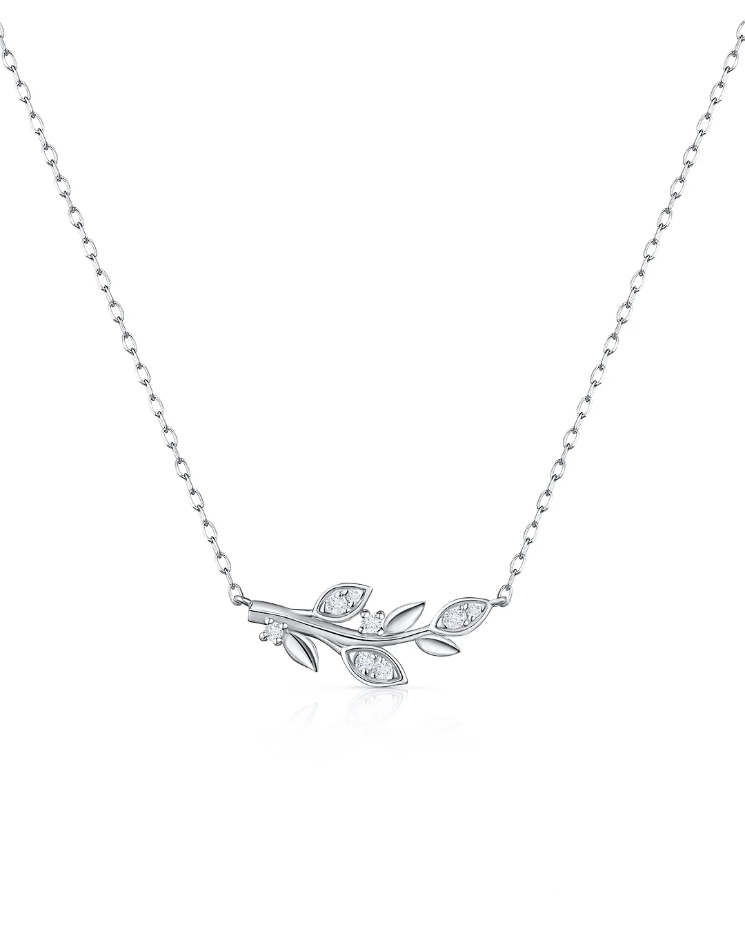 Gargantilla Dafne de Diamantes en Oro Blanco de 18 Kt - Image 4