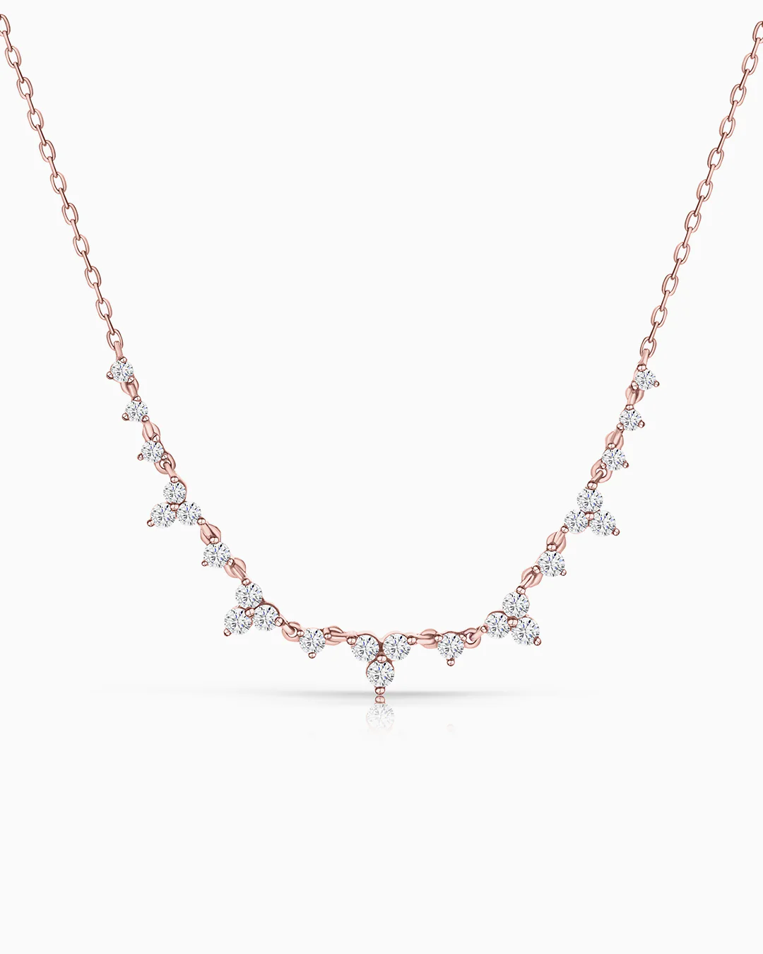 Gargantilla Diamonds Waterfall en Oro Rosa de 18 Kt