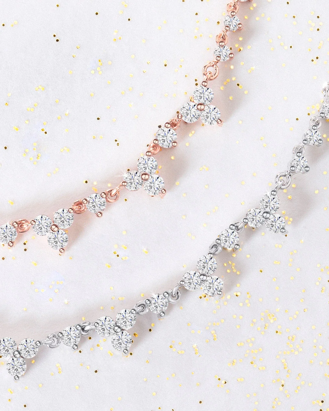Gargantilla Diamonds Waterfall en Oro Rosa de 18 Kt - Image 4