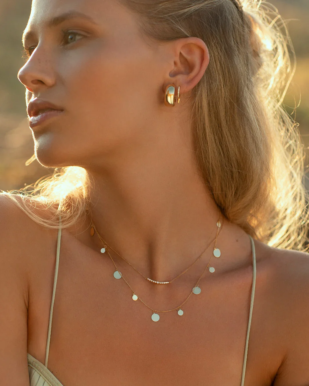 Gargantilla Discos en Oro Amarillo de 18 Kt - Image 2