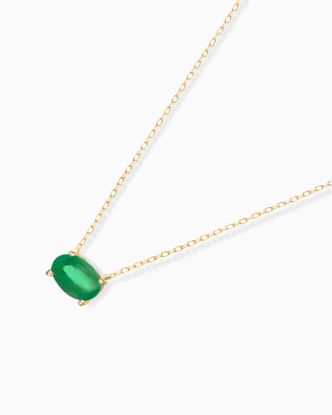 Gargantilla de Esmeralda Oval en Oro Amarillo de 18 Kt - Image 3
