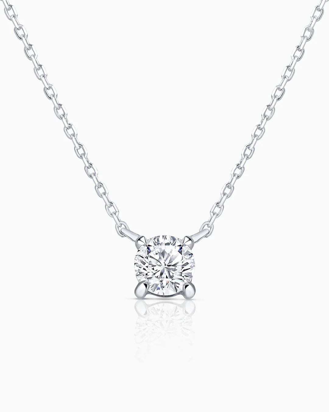 Gargantilla Eve de Diamante 0,10 Cts. en Oro Blanco de 18 Kt